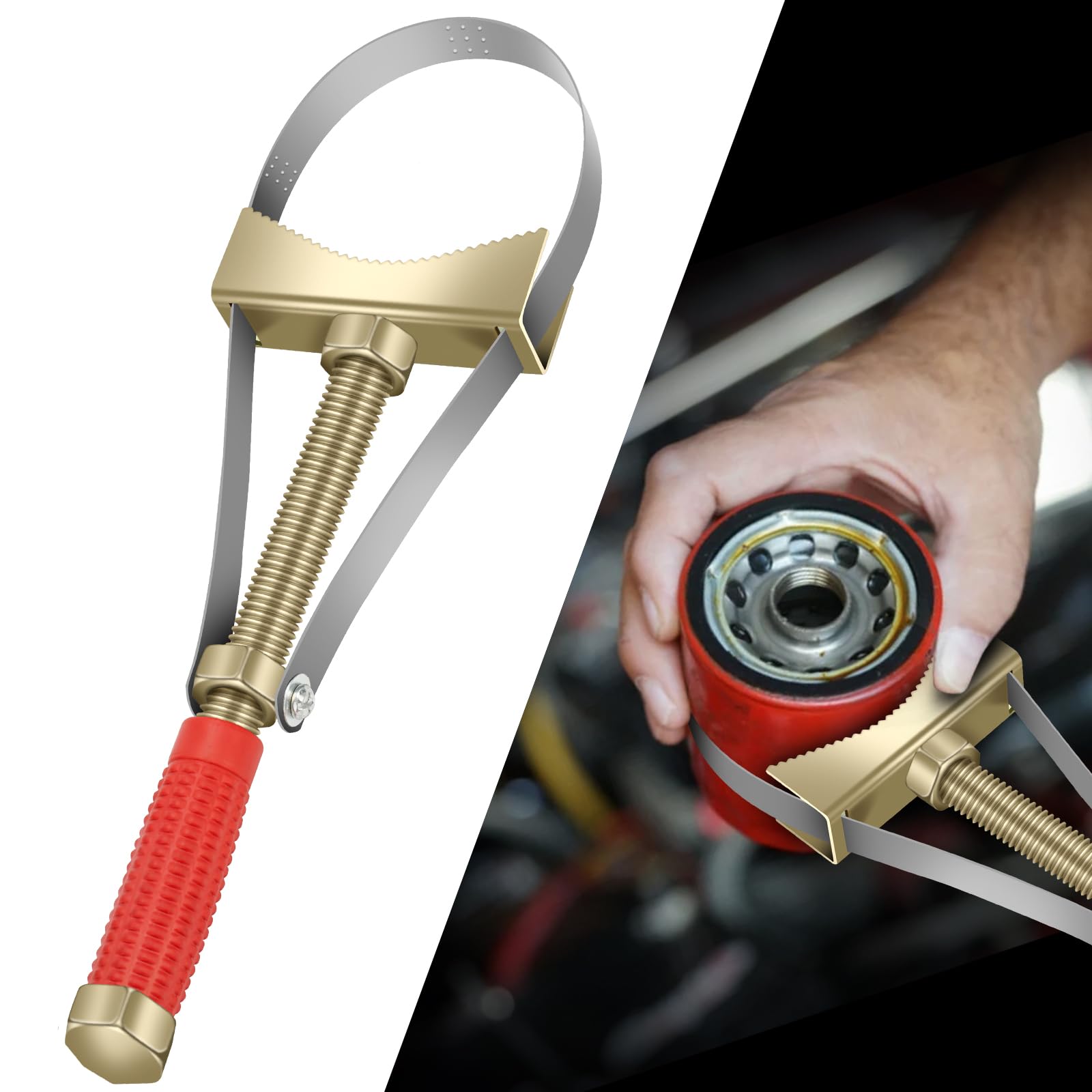 Adjustable Oil Filter Wrench — 3.5–5.5 in · steel