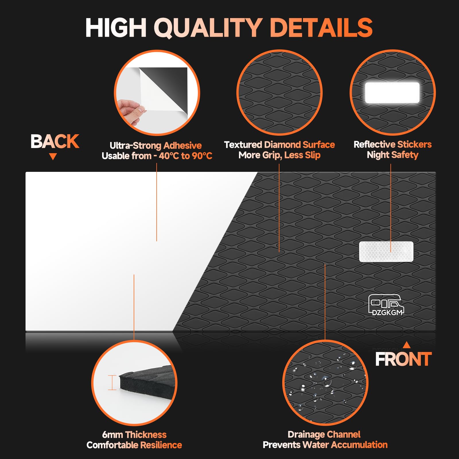 EVA RV Step Covers — 24 × 7.5 in · 4 pack — detail 3
