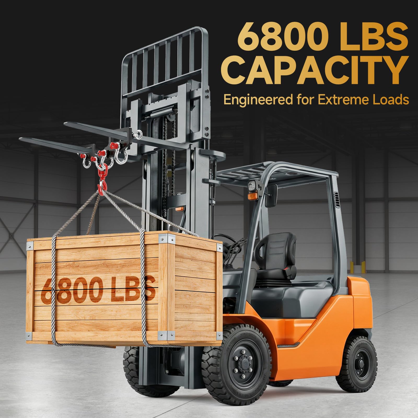 Forklift Lifting Hook — Forged steel · swivel hook — detail 2